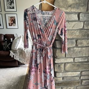 PinkBlush Maternity Floral Maxi Dress